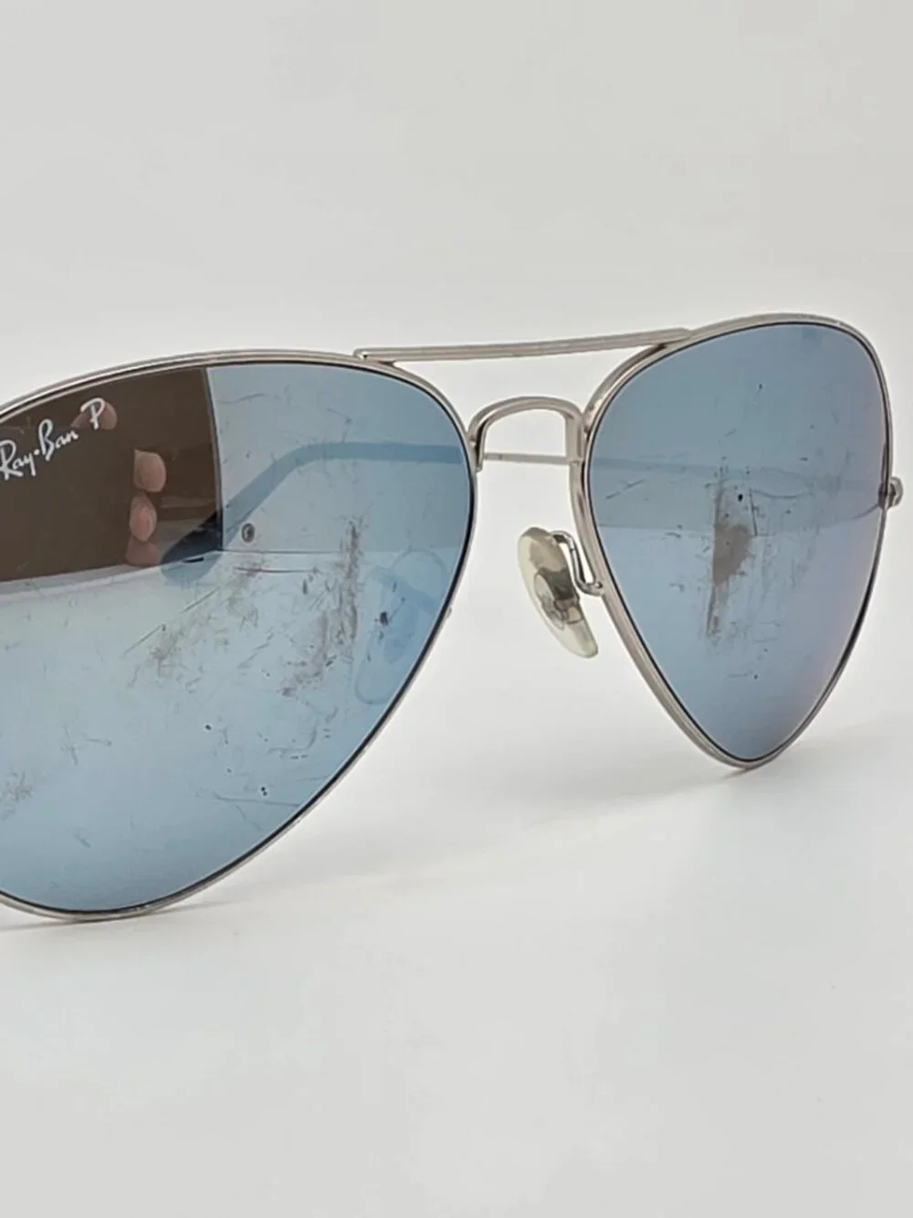 Ray-Ban RB3025 019/W3 Matte Silver Polarized Silver Mirror Aviator Sunglasses